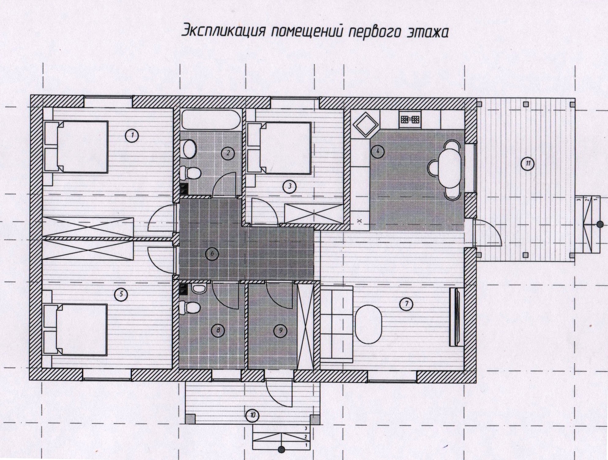 Планировка кирпичного дома Чехов
